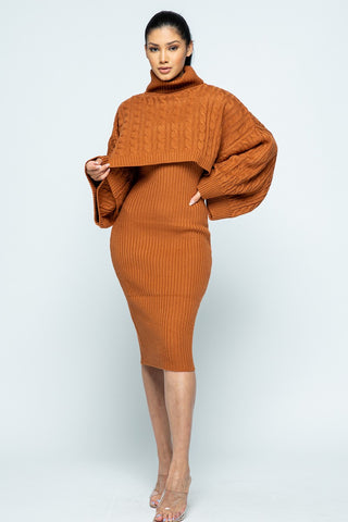 Carmel Casually Cute Ribbed Maxi Sweater Dress