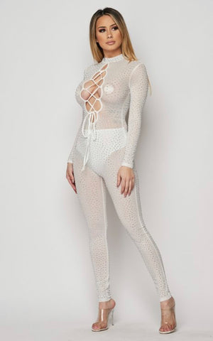Fabulously Feline Leopard Print Sheer Bodysuit